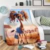 Miss Giraffe Customize Your Name Blanket Used For Chair Office Sofa Bed Camping Soft And Warm Giving Friends And Relatives Birthday Graduation Gift