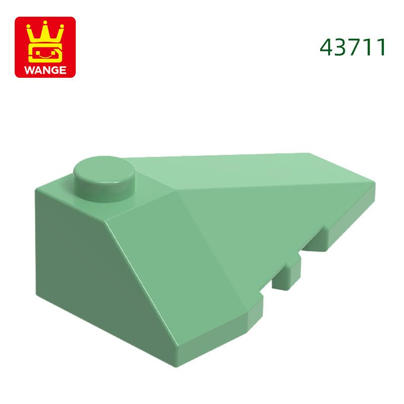 Нетоксичные 74 шт./лот 43711 Правый скошенный клин 4x3 Тройные строительные блоки Аксессуары для Moc Совместимы с Bricks Детские игрушки Подарок Bo