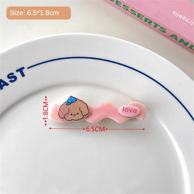 Cartoon Big Eyes Plush Ball Hairpins for Women Girls Funny Rainbow Color Ugly Doll Bangs Side Duck Bill Clips Barrettes Headwear