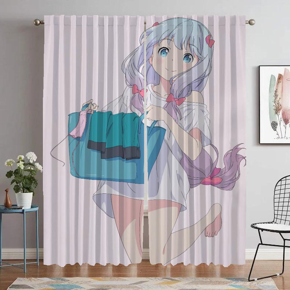 Разделительные шторы Eromanga Sensei для спальни, современные шторы для гостиной, 2 шт., шторы для украшения окна на Хэллоуин