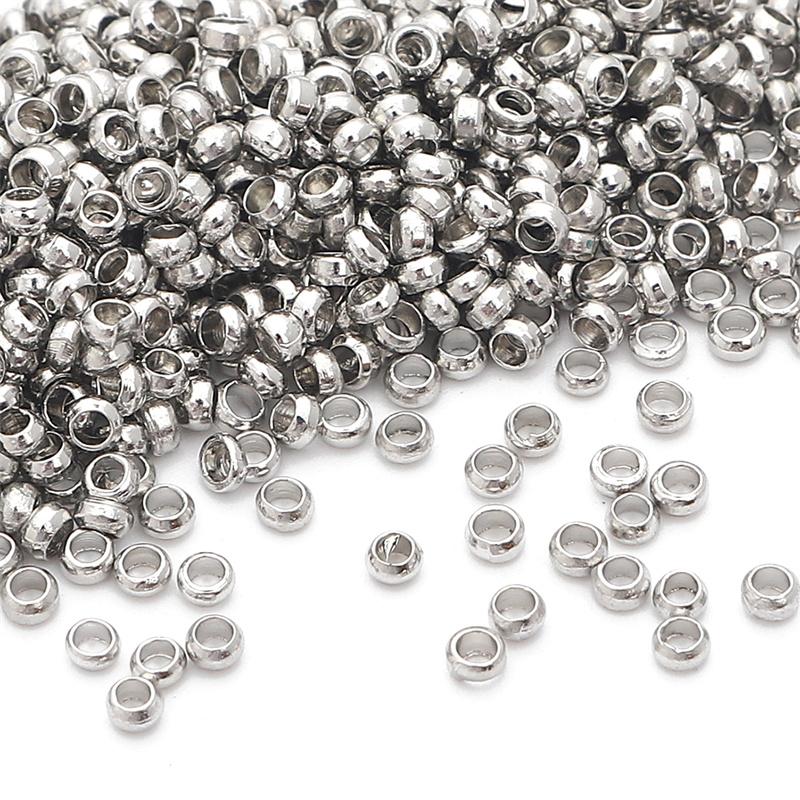 100 шт./пакет медные позиционирующие шариковые бусины для DIY ожерелье, браслет, серьги, изготовление ювелирных изделий, аксессуары для рукоделия
