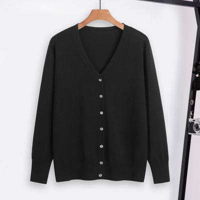 Женский свитер, пальто, однобортный однобортный свитер на пуговицах с длинными рукавами, повседневный кардиган, мягкая повседневная осенняя куртка с v-образным вырезом для повседневной носки