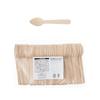 Strix Design Wooden Dessert Spoons, 100 Pieces, Natural Wood, 10.8cm, Unbleached, Disposable, for Commercial Use, Outdoors, Cafes, Events, White Birch