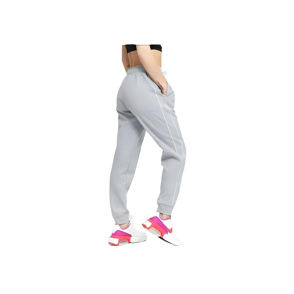 Nike Женские спортивные штаны с принтом логотипа и завязками, серые CZ8340-063