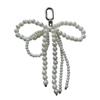 Lovely Pearl Beaded Bowknot Keychain Pendant Bag Phone Pendant Women Backpack Handbag Charm Lovely Hangings Decoration