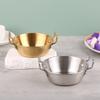 1 шт., кухонная чаша в корейском стиле, прочная миска для рисового вина из нержавеющей стали, бытовые тарелки для закусок с двойными ушками для кухни