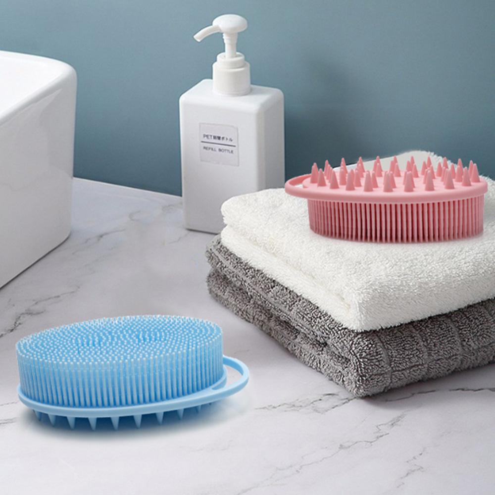 Силиконовая мочалка для тела, губка для душа, сухая щетка для тела, массажер для тела, баст, отшелушивающая силиконовая мочалка для купания, щетка для тела