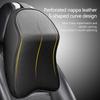 3D Nappa Leather Memory Foam Headrest Car Neck Pillow Support Neck Rest Pillow for Car Pain Relief Travel Neck Support