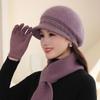 1pcs Hat/ Middle Aged Elderly Women's Autumn Winter Hat with Added Velvet Insulation Windproof Mother's Hat