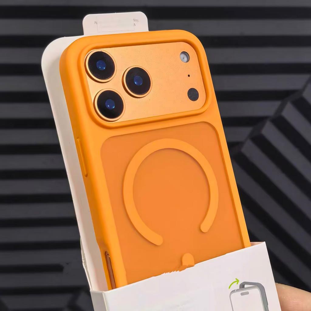 Матовый чехол для телефона с ощущением кожи, магнитный, для iPhone 17 Air 16 15 14 13 12 Pro Max Plus, для Magsafe, противоударный
