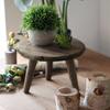 1 шт. Подставка для растений, стол, маленький круглый табурет, современная деревянная скамья, держатель для цветочного горшка в стиле ретро, реквизит для фотосъемки 19x12,5 см/23x16,5 см