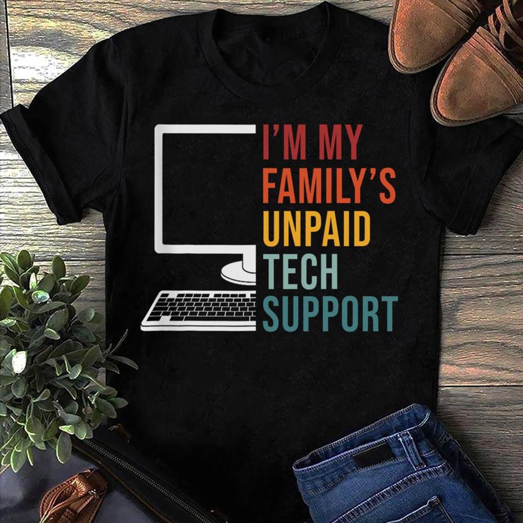 Funny Tech Support T-Shirt: Unpaid Engineer Gift