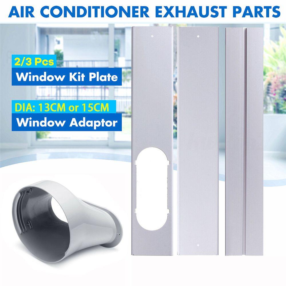 est Portable Window Kit Slide Plate Adjustable Adaptor Wind Shield Exhaust Hose Tube Connector Air Conditioner Acssories