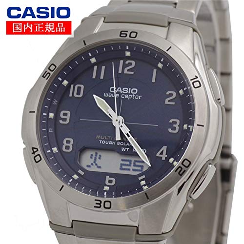 Часы Casio WAVECEPTOR Solar Watch совместимы с 6 радиостанциями по всему миру, комбинированная модель [Casio] Ana-Digi WVA-M640D-2A2JF для мужчин