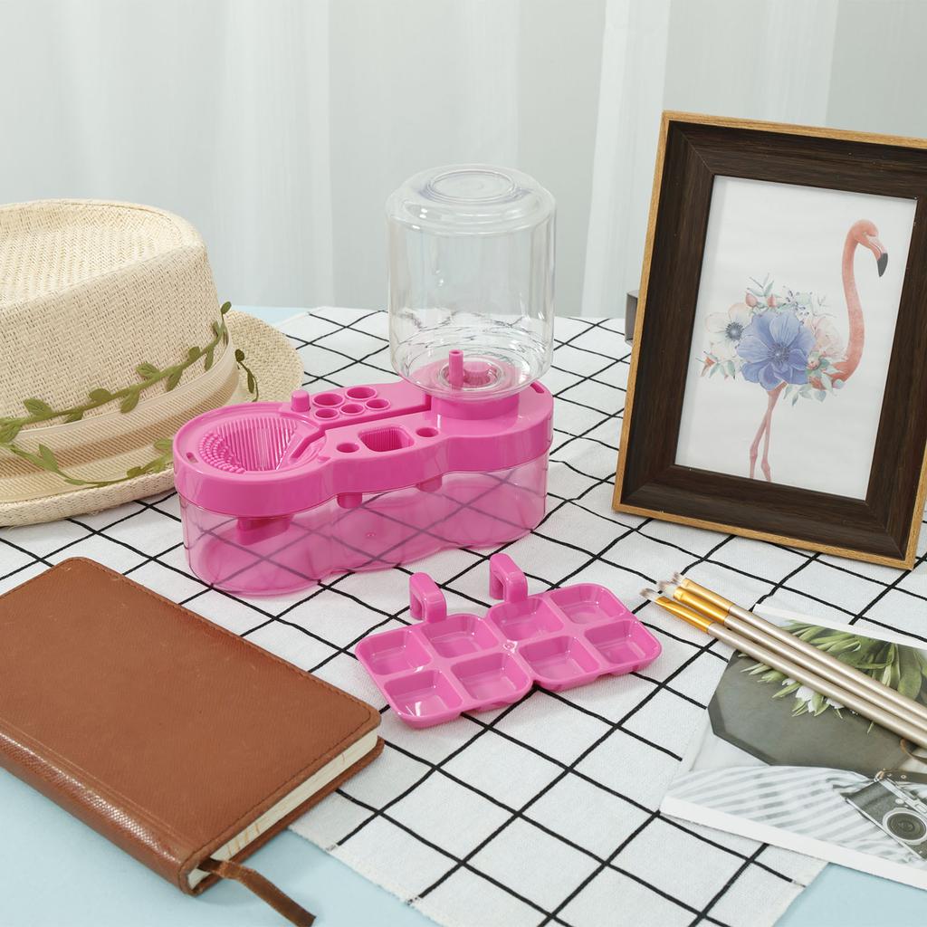 New Paint Brush Washer with Drain Button Watercolor Pen Clean Bucket Art Painting Automatic Water Circulation Brush Cleaning Too