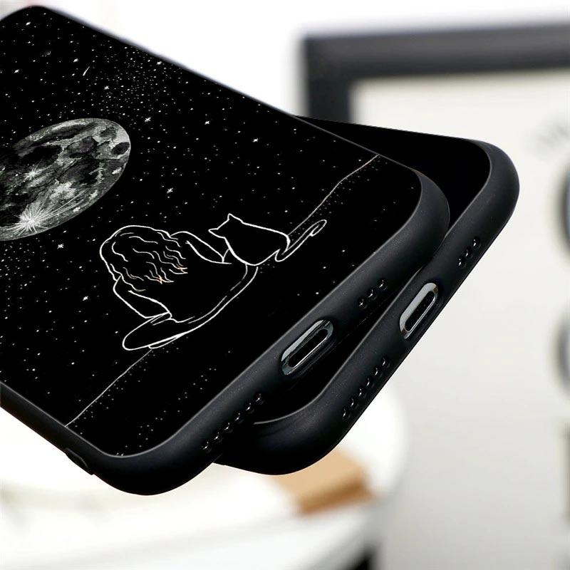 Черные Кошки Милый кот Привет Чехол для телефона Для Apple iPhone 16 15 14 13 12 11 Pro Max XR XS Max 7 8 Plus SE2 Задняя крышка Силиконовые чехлы