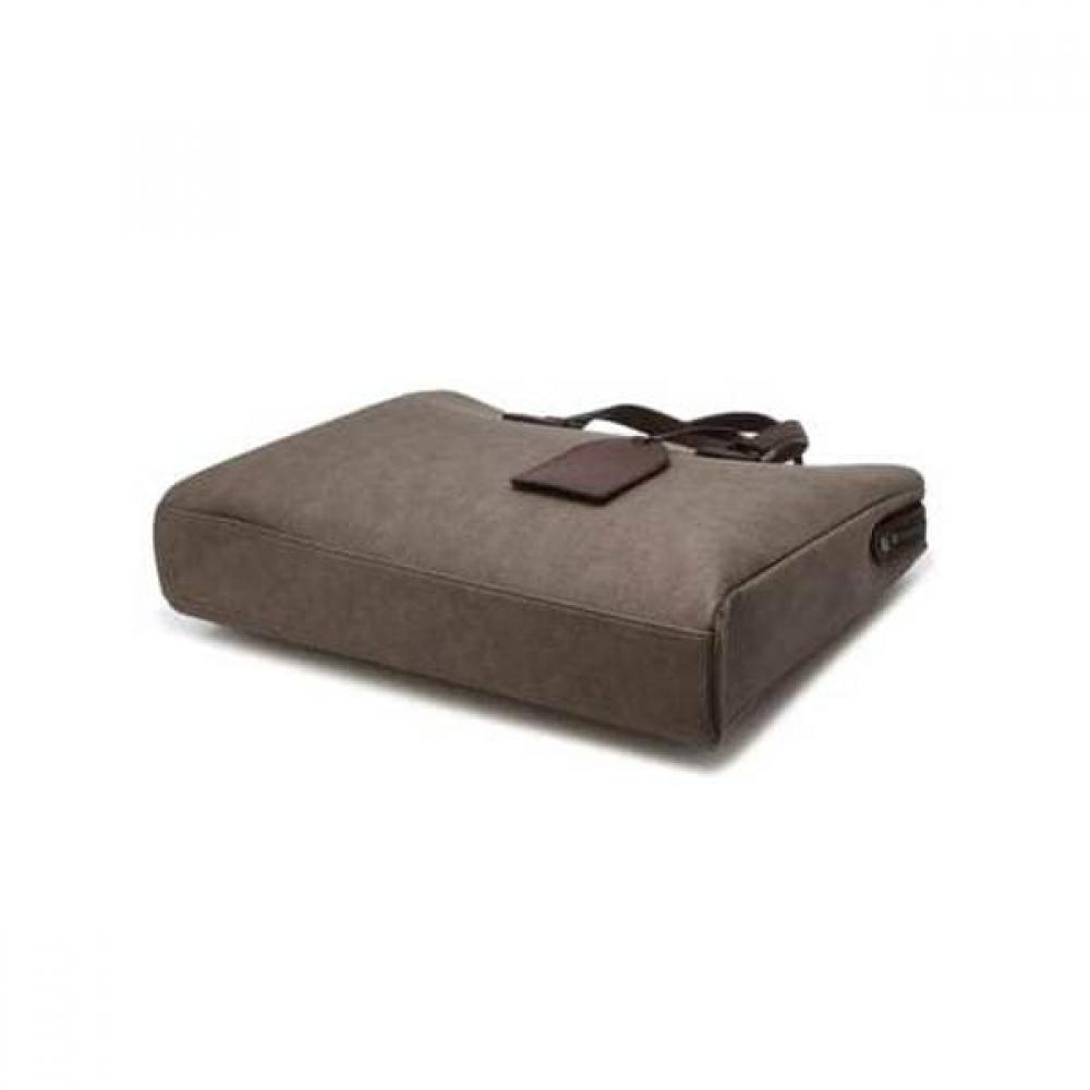 Daks Beige Two Tone Canvas Document Bag Dbba6f083i3