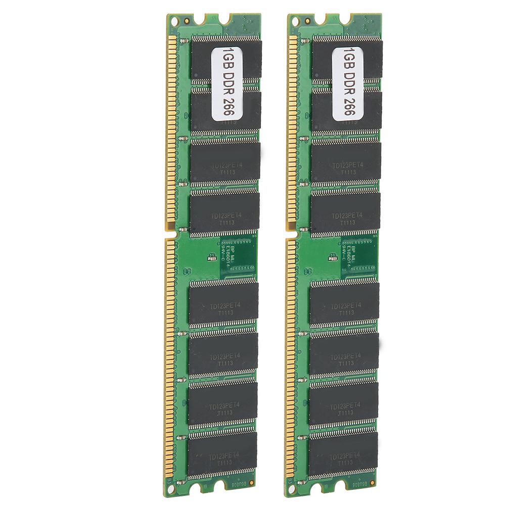 2Pcs Memory Module Desktop Computer DoubleSided 16Grain for AMD DDR 1GB 226 PC2100