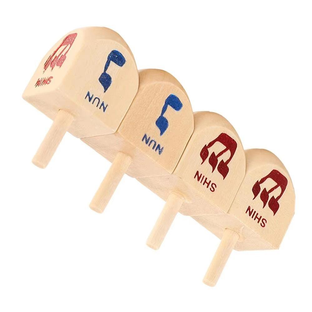 10Pcs Wooden Material Spinning Top Toy Children Gits Wooden Crafts Child Play