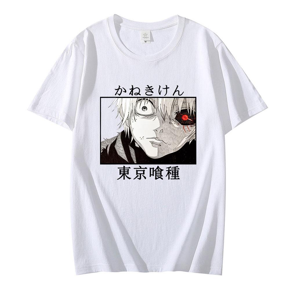 Горячая футболка японского аниме «Токийский гуль» для мужчин/женщин Kawaii мультфильм Kaneki Ken графические футболки модная футболка унисекс летние топы футболка мужская