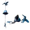 Hwagui Iron Wind Little Hanging Perfect for Room and Braziers 2-Piece Chime, Bells, Green, Year-End Gifts, Dividers,