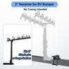 Bolt-on RV Bumper Hitch Receiver Adapter Fits 4-4.5" 2" Receiver 200Lbs Tongue Weight Capacity for Camper Bike Racks Cargo Car