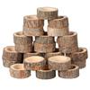 24 шт. Деревянные подставки Натуральный березовый пень Набор подставок для чайных свечей для деревенских центральных элементов Домашний декор День благодарения Рождество