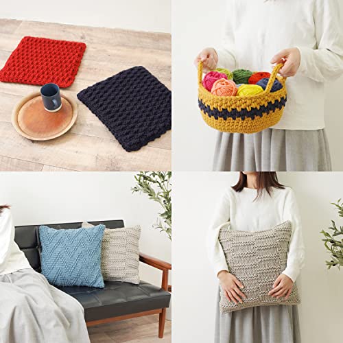 Акриловая XL Пряжа Extra Thick Wool, 50 г (приблизительно. 27м), Сделано в Японии, Набор из 5 шаров (107. бежевый)
