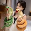 Plush Snake Doll Toy Realistic Stuffed Snake Figure Soft Snake Plushies Wild Animals Toy Prank Gag Gift for Kids Adults