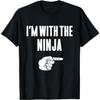 Я с Футболка с надписью The Ninja Funny Halloween Couple Costume Khan Мужской Женский Майка Толстовка Худи 429 Черный