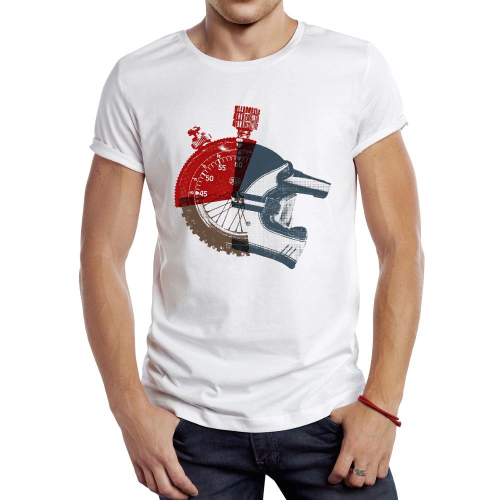 Винтажная грязная мужская футболка с изображением мотоцикла, повседневная крутая мужская футболка с принтом в стиле хипстер, ретро-футболка с принтом мотокросса