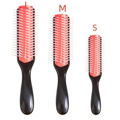 9-рядная расческа для распутывания волос Denman Detangler Hairbrush Scalp Massager Straight Wet Comb для женщин и мужчин Салонная щетка для вьющихся волос