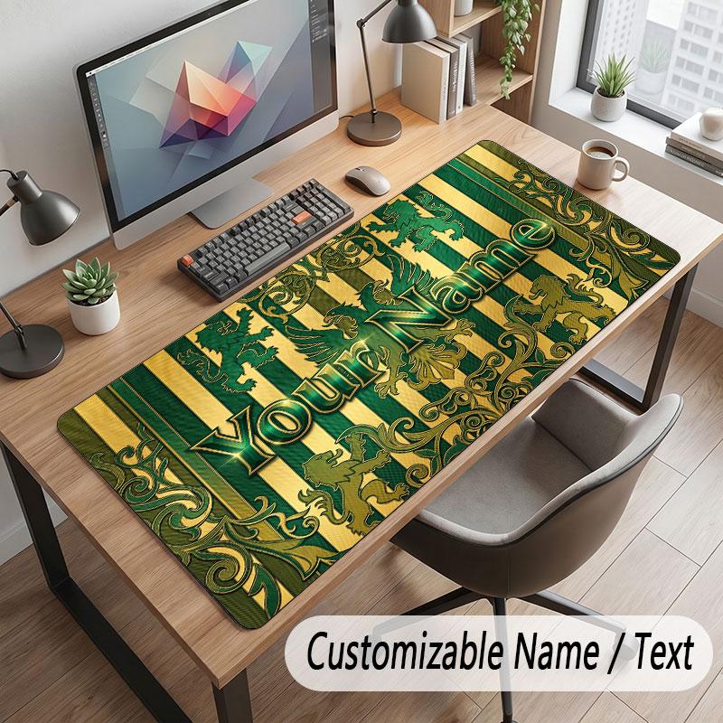Nature Library Travel Theme Customized Mouse Pad Personalized Print Name Text Desk Mat For Home Office Table Decor
