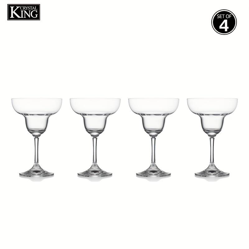 4 шт./компл. KING CRYSTAL, большие бокалы для маргариты, 11 унций, коктейльные бокалы с ножкой, хрустальная посуда для замороженной маргариты, мартини, смешивания коктейлей, классические