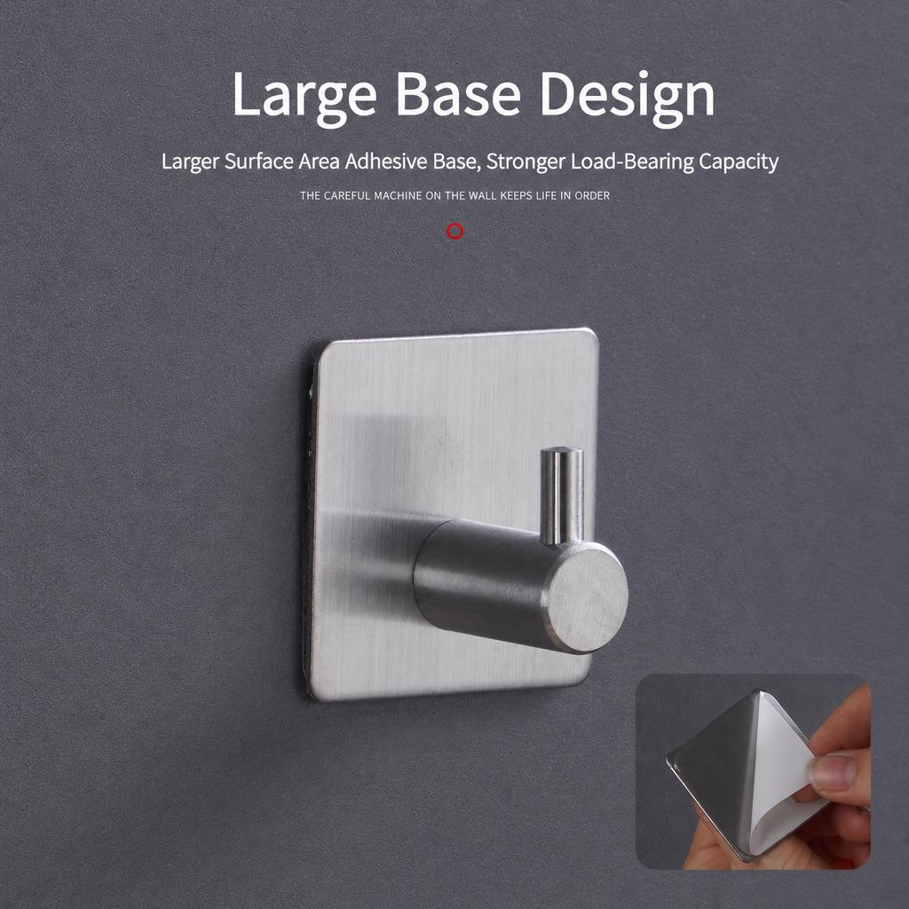 Stainless Steel Adhesive Hooks Wall Mounted Hook