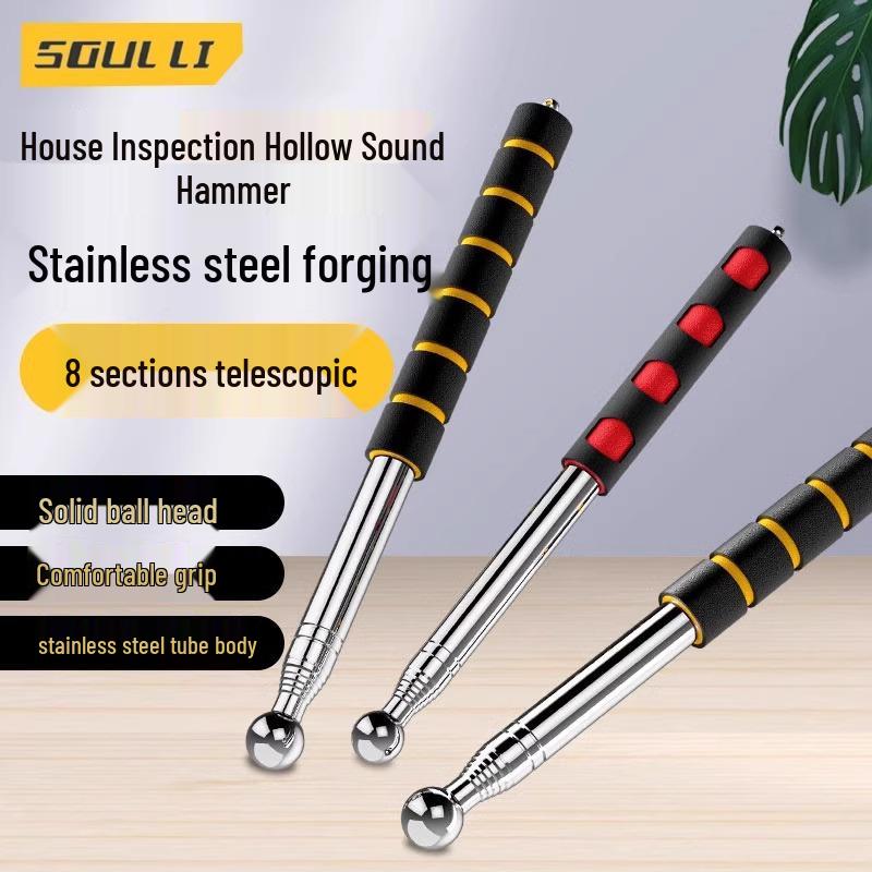 Набор полых молотков для плитки для осмотра со скидкой для новичков - Телескопический, Утолщенный для специальной приемки и простукивания плитки