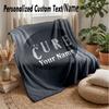 The Cure Custom Flannel Throw Blanket Print Your Name Text Soft Warm Blanket Holiday Present