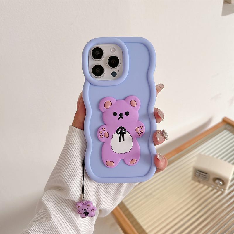 Silly Bear Rope Case For OPPO A59 A58 A57 5G A56 A55 A54 A52 4G A57S A54S A53S A11S A38 A36 A5 A9 A8 A31 A32 A33 A53 2020 Cover
