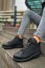 Men's Fashion Faux Leather Flat Heeled Booties Bootie Ipekyol Garni St Black Black Shoes