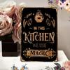 1 Pc Vintage Magic Metal Sign Rustic Wall Hanging Decor with Funny Quote Multipurpose Plaque for Home, Restaurant, Bar