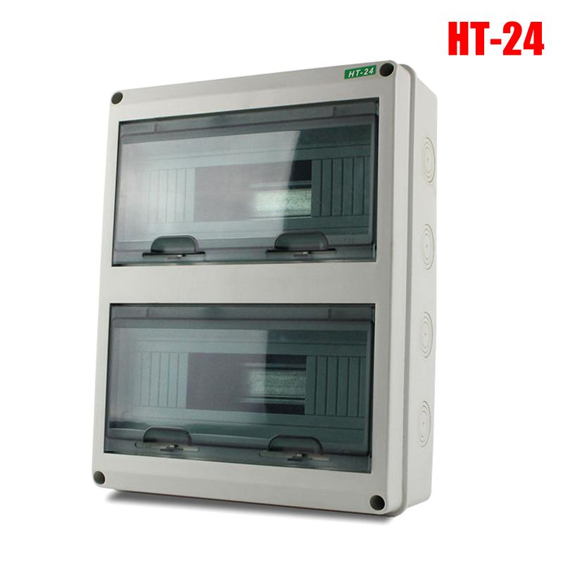 HT-5/8/12/15/18/24 Ways Outdoor Водонепроницаемая электрическая распределительная коробка Автоматический выключатель MCB Power Пластиковая распределительная коробка для проводов