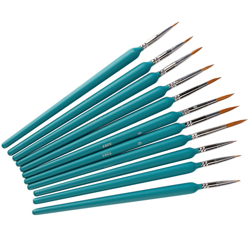 11Pcs Detail Paint Brush Set Miniature Paint Brushes Small Fine Tip Paintbrushes for Acrylic Watercolor Oil Craft Models