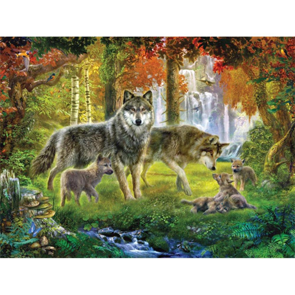 5D DIY Алмазная картина Волк Алмазная вышивка Животное Алмазная мозаика Полный квадратный дрель Вышивка крестом Декор для дома