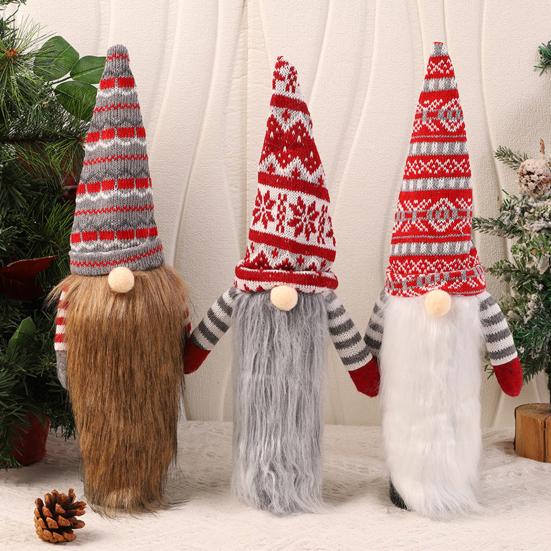 Christmas Gnome Wine Bottle Cover Handmade Plush Elf Decoration Holiday Red Wine Sleeve for Thanks Giving Christmas Table Decor