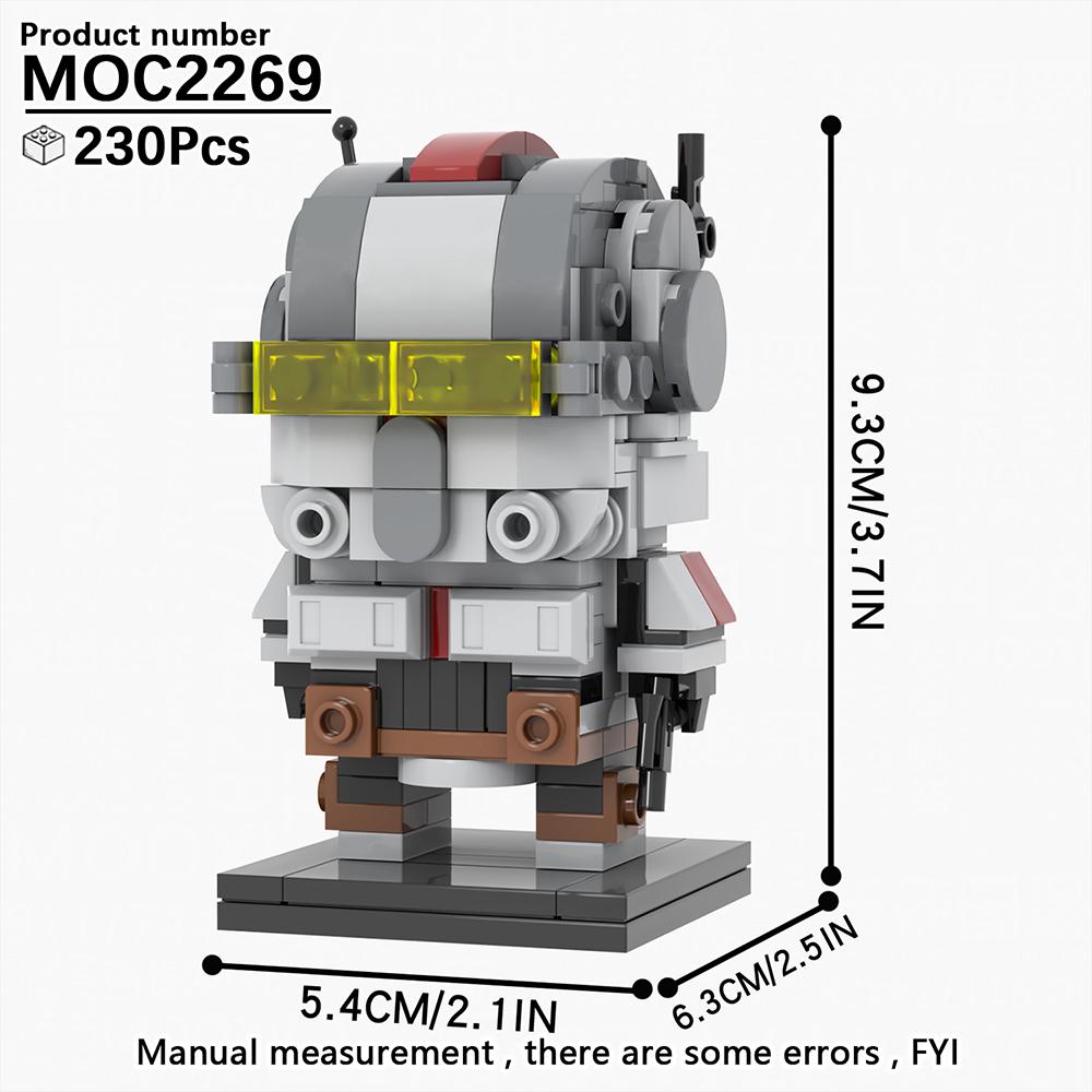 MOOXI MOC Космическая Война Brickheadz Межзвездный Sci-Fi Робот Совместимые Фигурки Строительные Блоки Игрушки Для Взрослых Для Детей Подарок Кубики