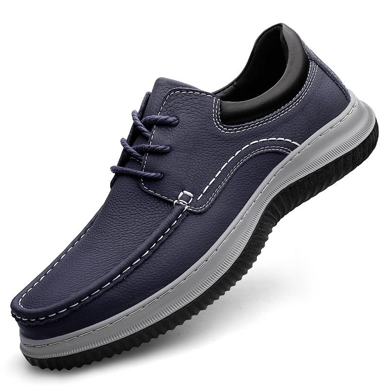 Luxury Business Dress Shoes Italy Genuine Leather Men Oxford Leather Shoes Classic Bureau Office Shoes Casual Lace-up Loafers