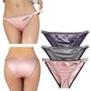 Beirou Satin Panties with Jeweled Blingbling Luxurious Shine and Gorgeous and Elongated and Peachy Buttocks Women's Sparkle, Sexy, Legs,