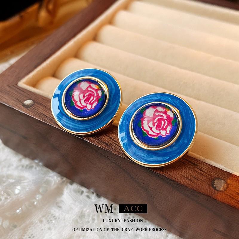 Серьги-капли геометрической формы Анкара из серебряной иглы – Ретро Высокая мода для женщин