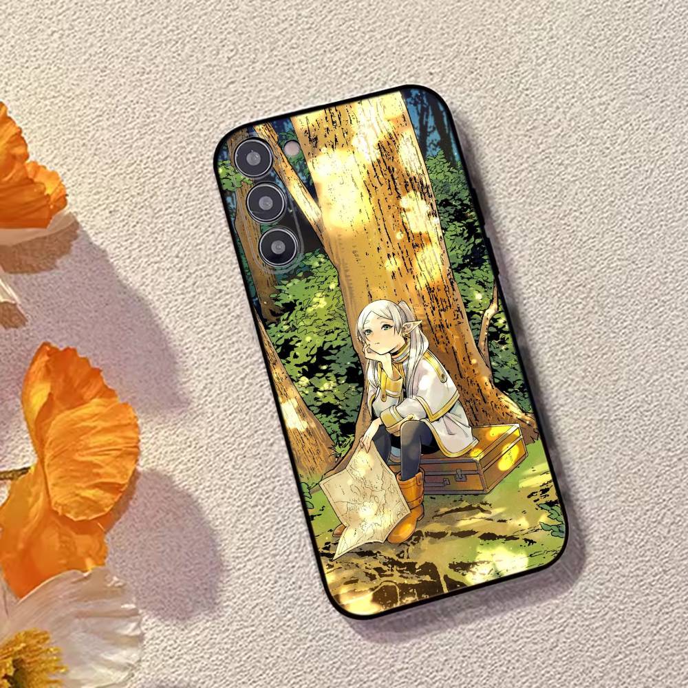 Аниме F-Frieren Милый чехол для телефона Samsung Galaxy A73,A72,A71,A70,A53,A52,A51,Другие Мягкий черный чехол