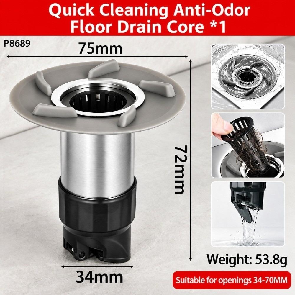 Magnetic Sealing Odor Proof Drain Core Turbine Guide Kitchen Sink Drain Floor Drain Bathroom